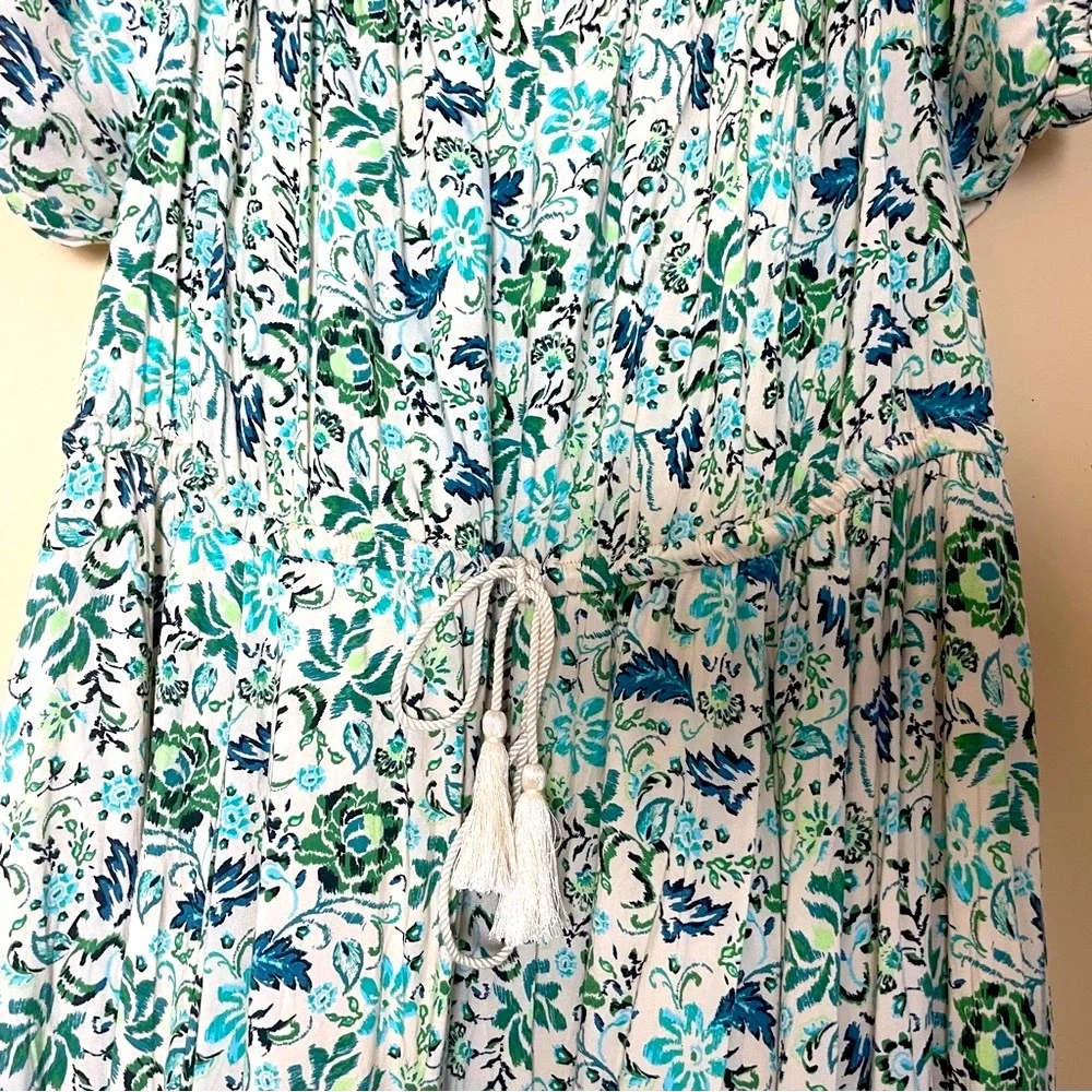 Torrid Off-Shoulder Midi Dress 3X Short Sleeves Ditzy Floral Cottagecore Peasant - Picture 7 of 14